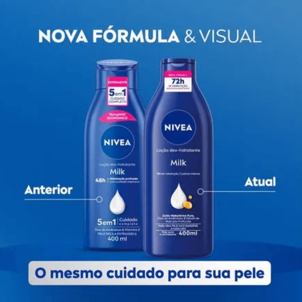 Loção Hidratação Profunda Nivea Milk Cuidado Intensivo 400ml
